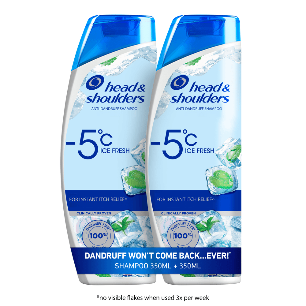 Head & Shoulders - Sub-zero Freshness Anti-dandruff Shampoo With Piroctone Olamine 350ml Pack Of 2