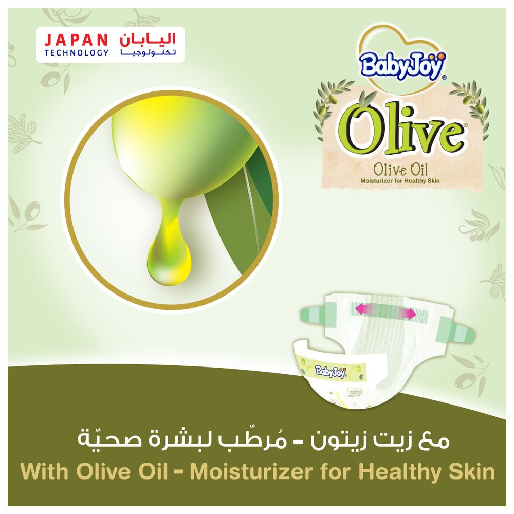 BabyJoy - Olive Tape Diapers - Size 3 Medium - 6-12 Kg -168 Count