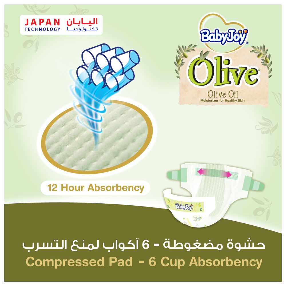 BabyJoy - Olive Tape Diapers - Size 4 Large - 10-18 Kg - 10 Count