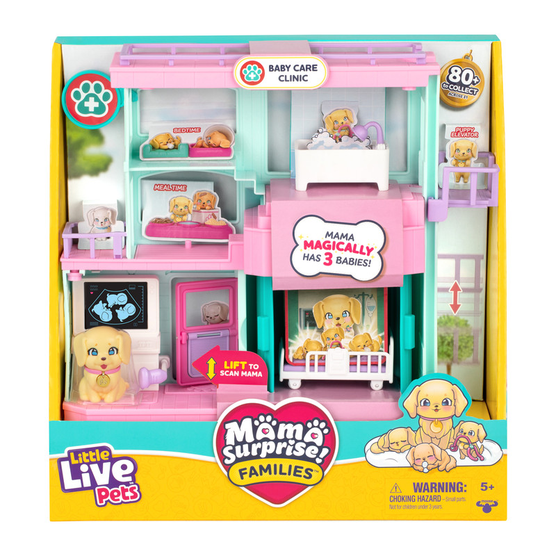 Little Live Pets - Mama Surprise Families Baby Care Clinic Playset S1 - Multicolor - 14 Pcs