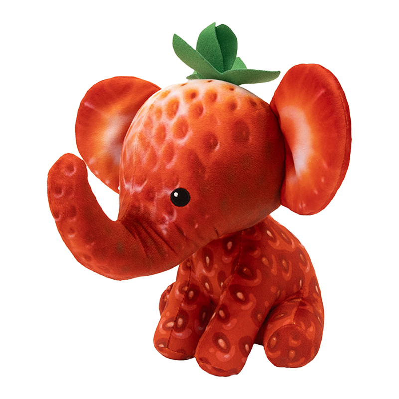 Foodibles Large Scented Plushies - Strawberry Elephant