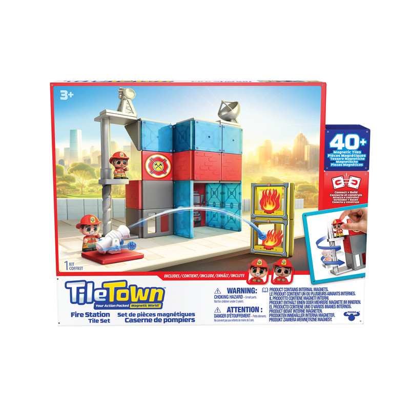 مجموعة بلاط محطة الإطفاء - 46 قطعة