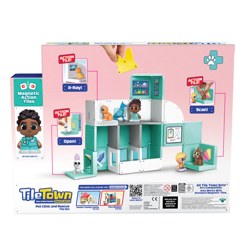 مجموعة بلاط عيادة الحيوانات الأليفة والإنقاذ - 44 قطعة