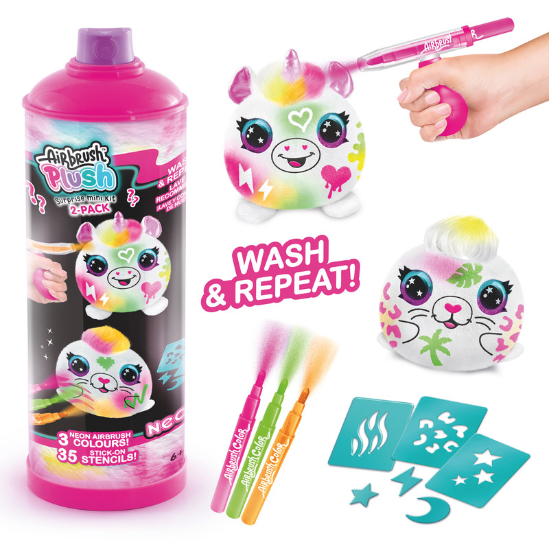 كانال تويز - مجموعة تلوين دمية محشوة مجهولة صغيرة - نيون