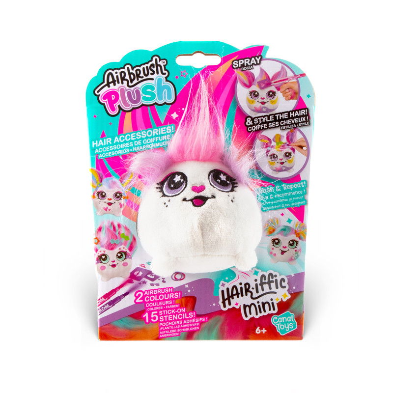 Canal Toys - Airbrush Hairiffic Mini Plush Toy - Style May Vary - 1 Pc