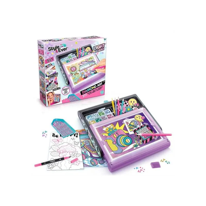 كانال تويز - علبة فن الألماس 3 في 1 بإضاءة ليد