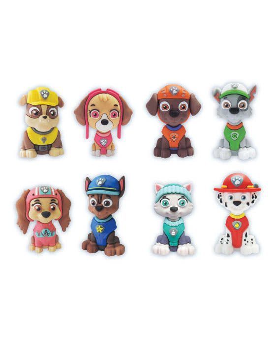 Paw Patrol - 3D Pups Collectible Figures - Style May Vary - 1 Pc