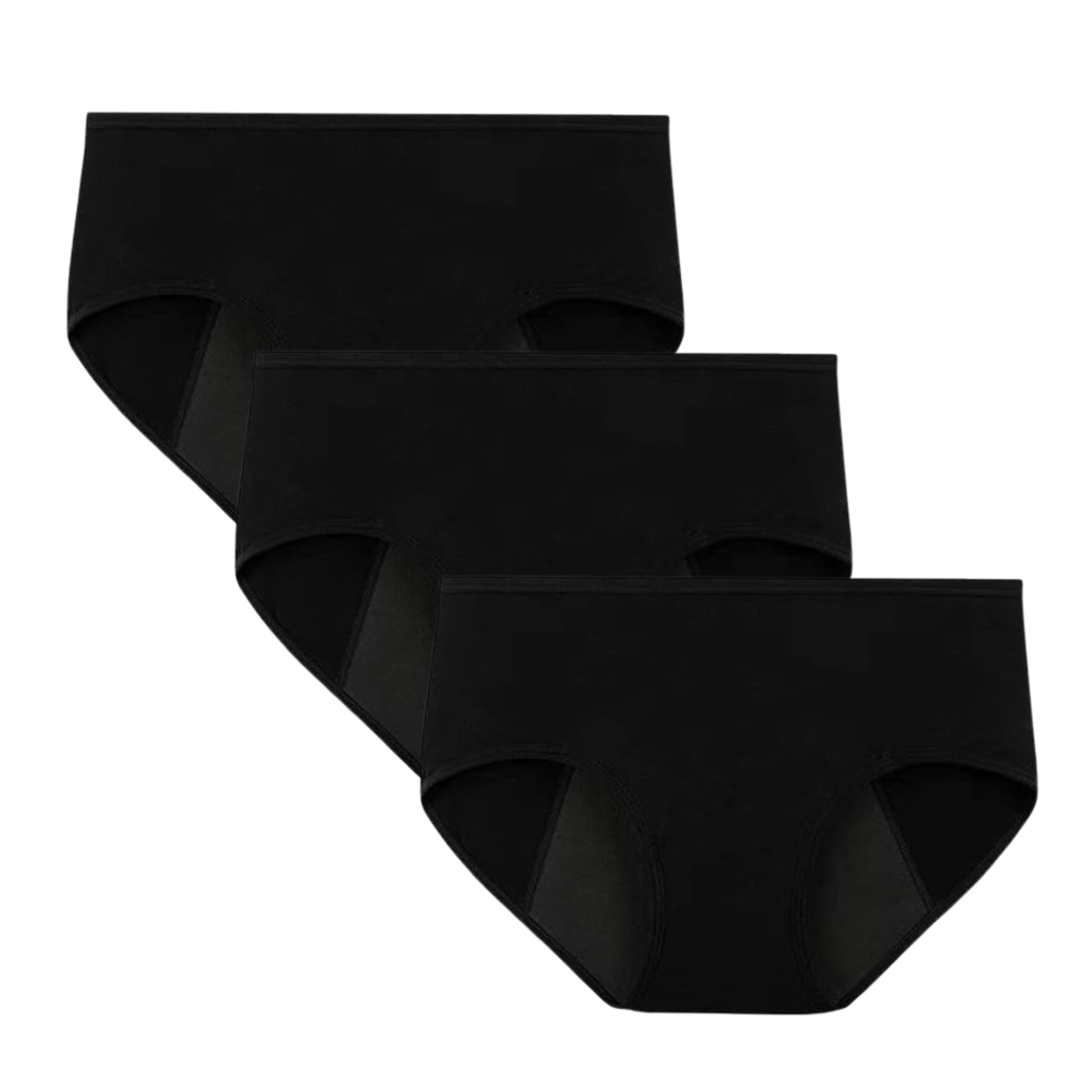 TUMMY - Full Coverage Period Panty - Black - Pack of 3