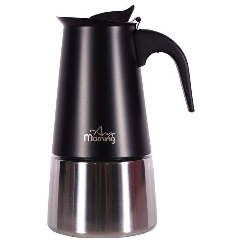 اني مورنينغ - ابريق اسبريسو لسطح الموقد - أسود - 300 مل