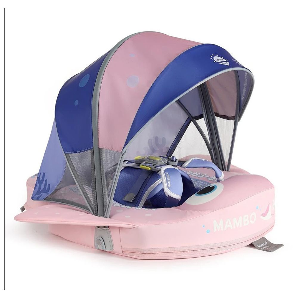 مامبوبابي - عوامة سباحة مائية للأطفال على شكل حيوانات مع مظلة