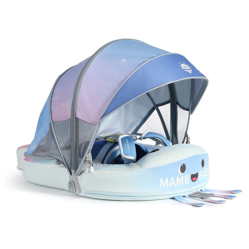 مامبوبابي - عوامة سباحة مائية للأطفال على شكل حيوانات مع مظلة