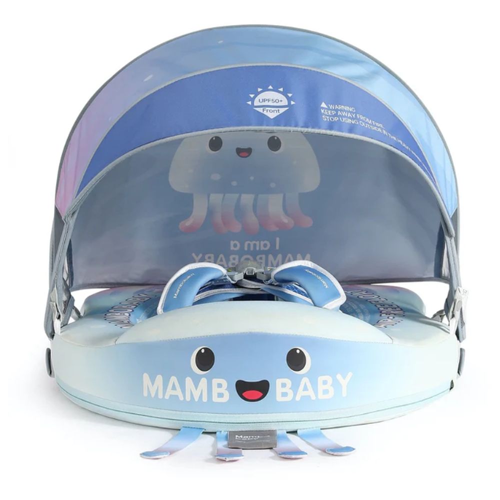 مامبوبابي - عوامة سباحة مائية للأطفال على شكل حيوانات مع مظلة