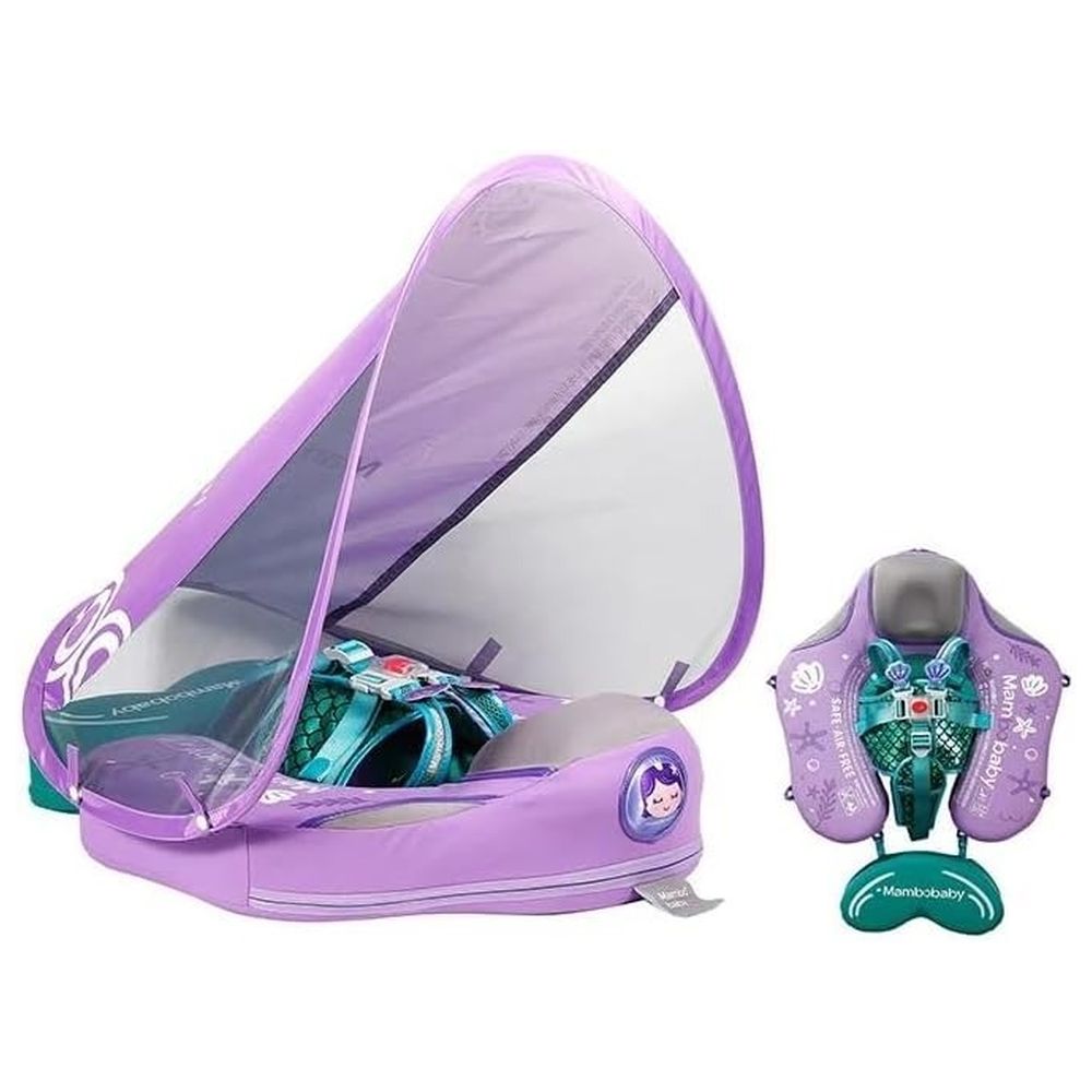 مامبوبابي - عوامة سباحة آمنة للأطفال مزودة بمظلة