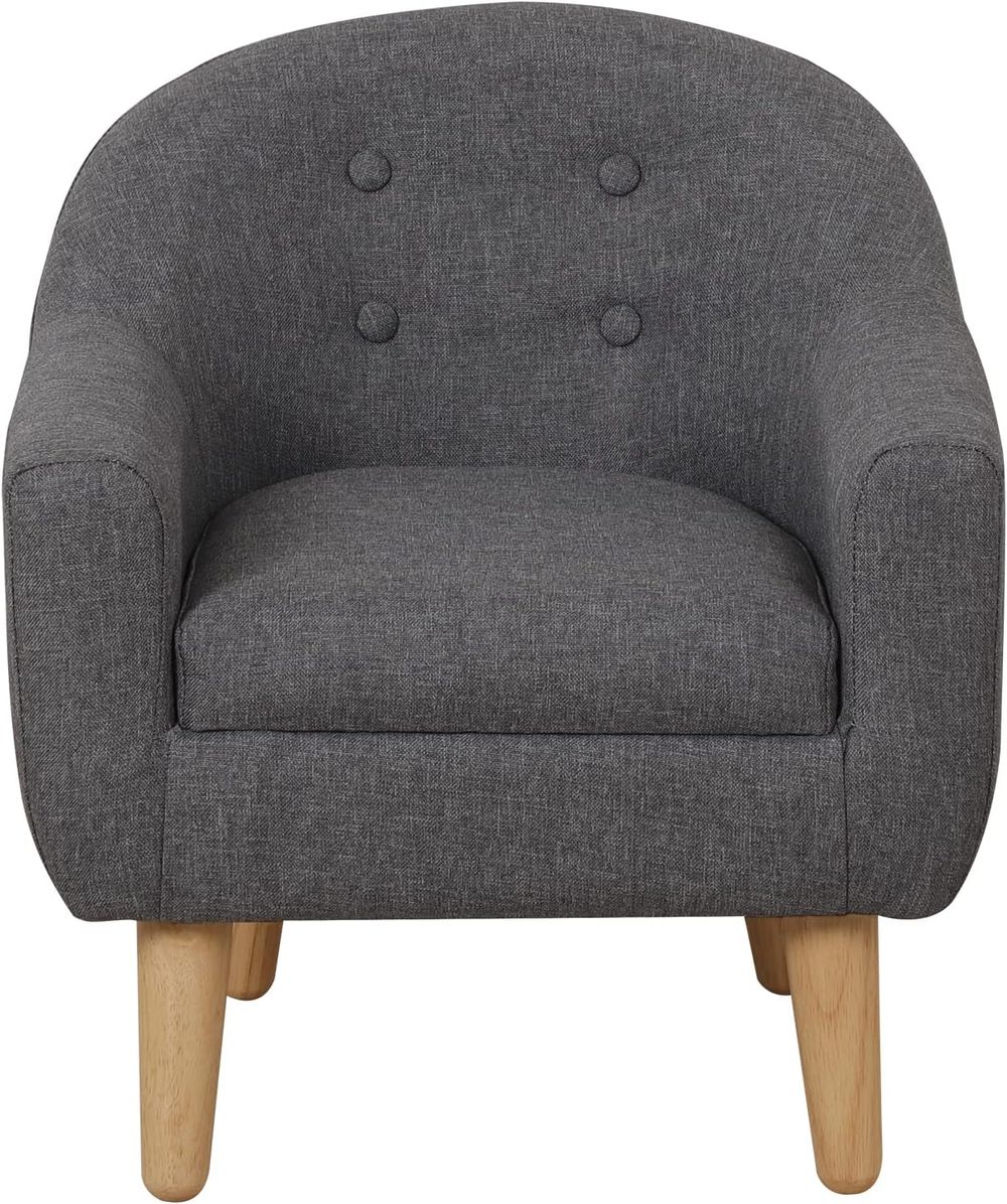 ميلا - كرسي بذراعين للأطفال - أريكة فردية للأطفال الصغار بأرجل خشبية صلبة