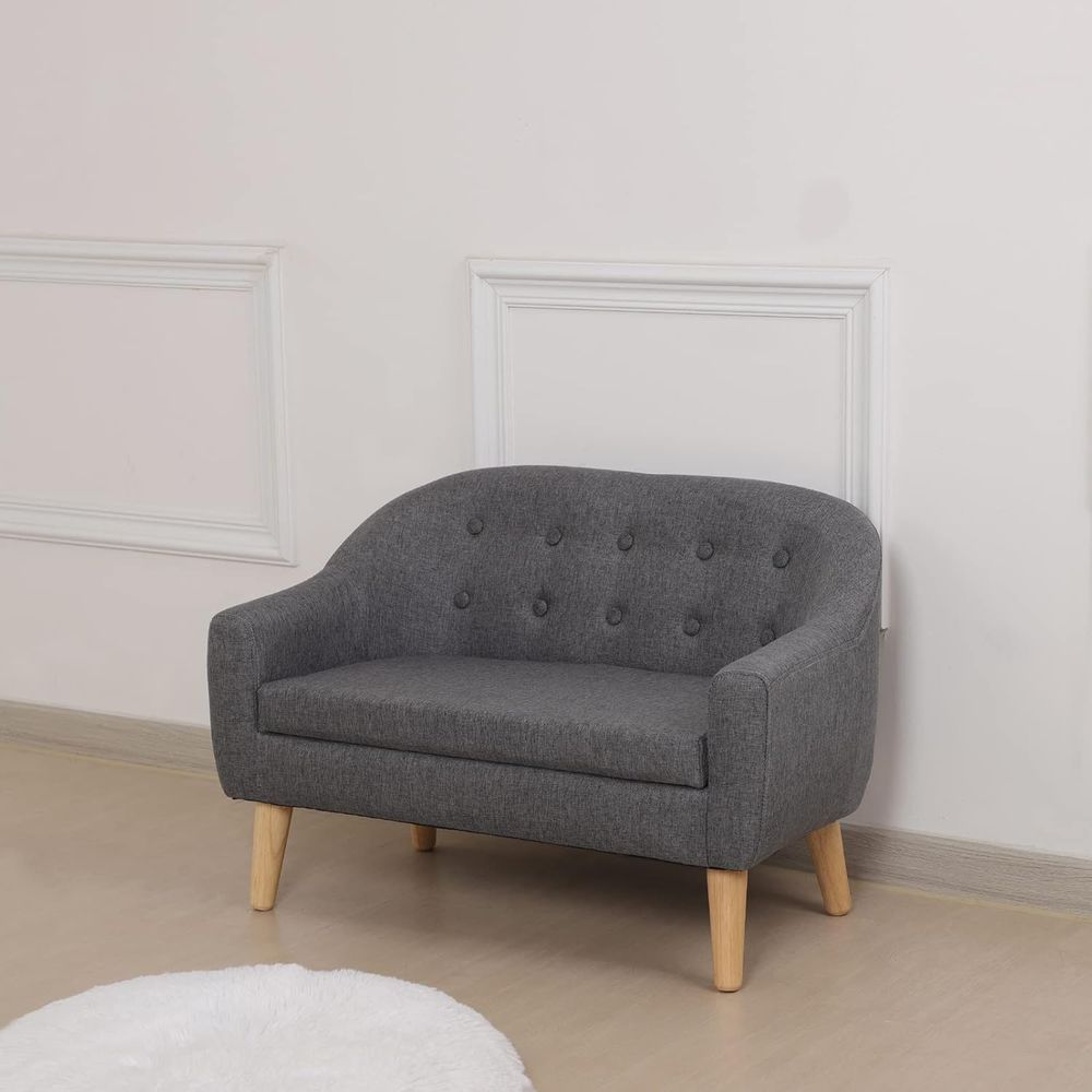 ميلا - أريكة أطفال مزدوجة المقاعد - رمادي