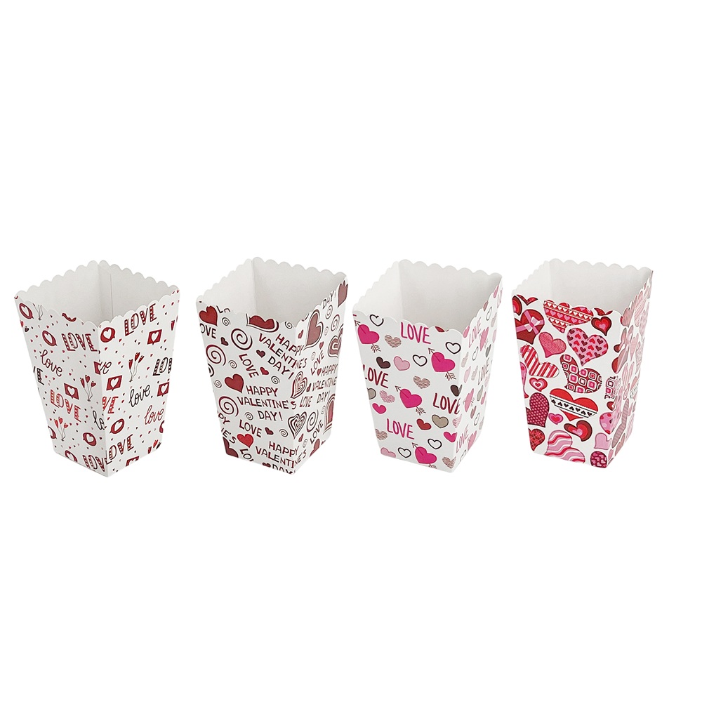 Party Magic - 4-pack Assorted Valentine Popcorn Boxes