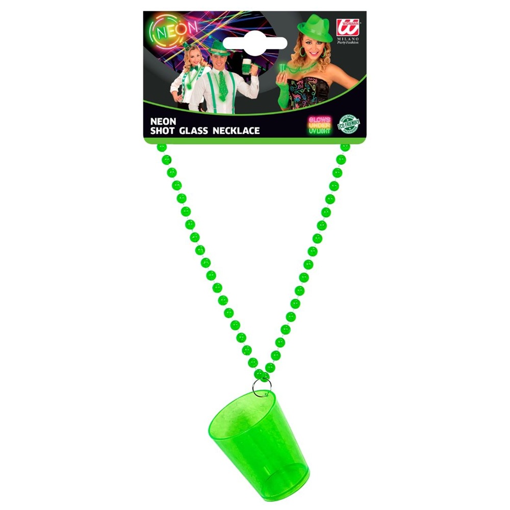 Widmann - Glass Necklace - Neon Green