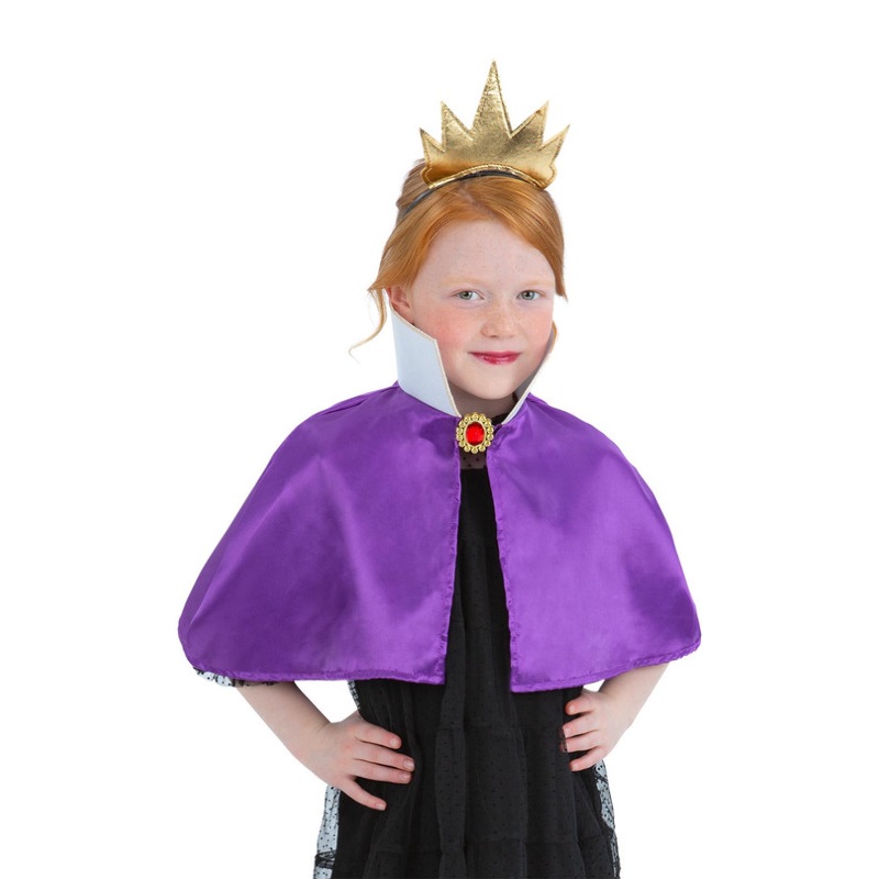 Smiffys - Evil Queen Mini Cape & Crown Set - Purple - 2 Pcs