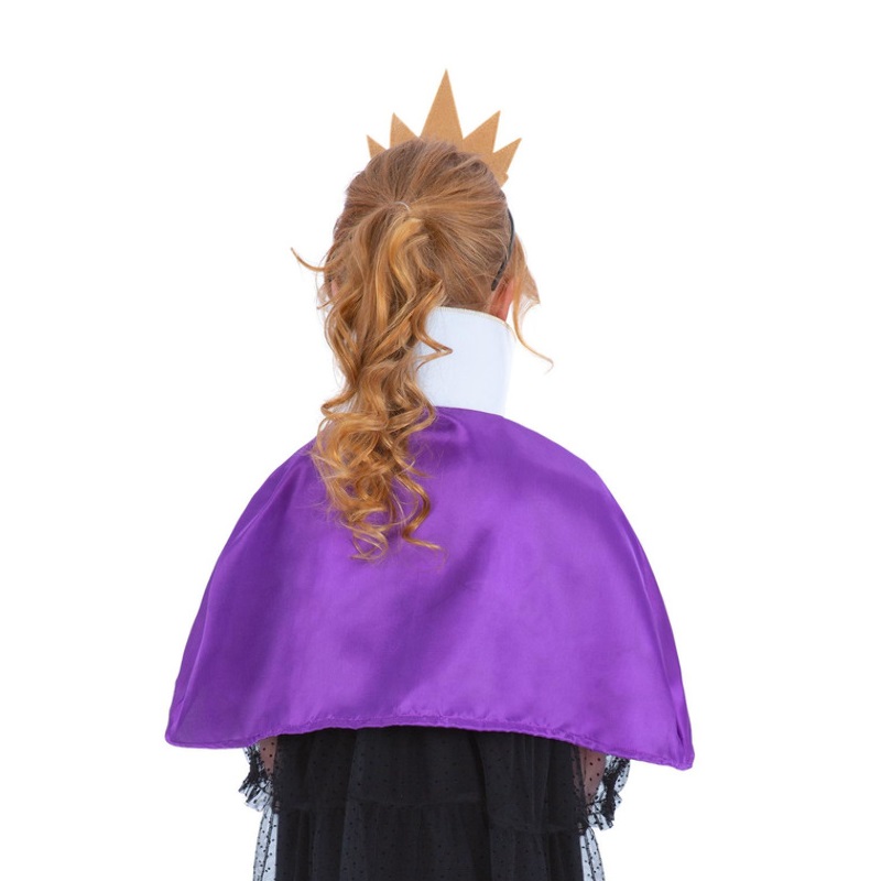 Smiffys - Evil Queen Mini Cape & Crown Set - Purple - 2 Pcs