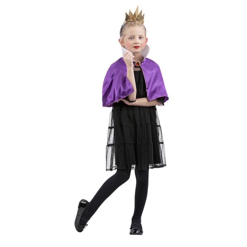 Smiffys - Evil Queen Mini Cape & Crown Set - Purple - 2 Pcs