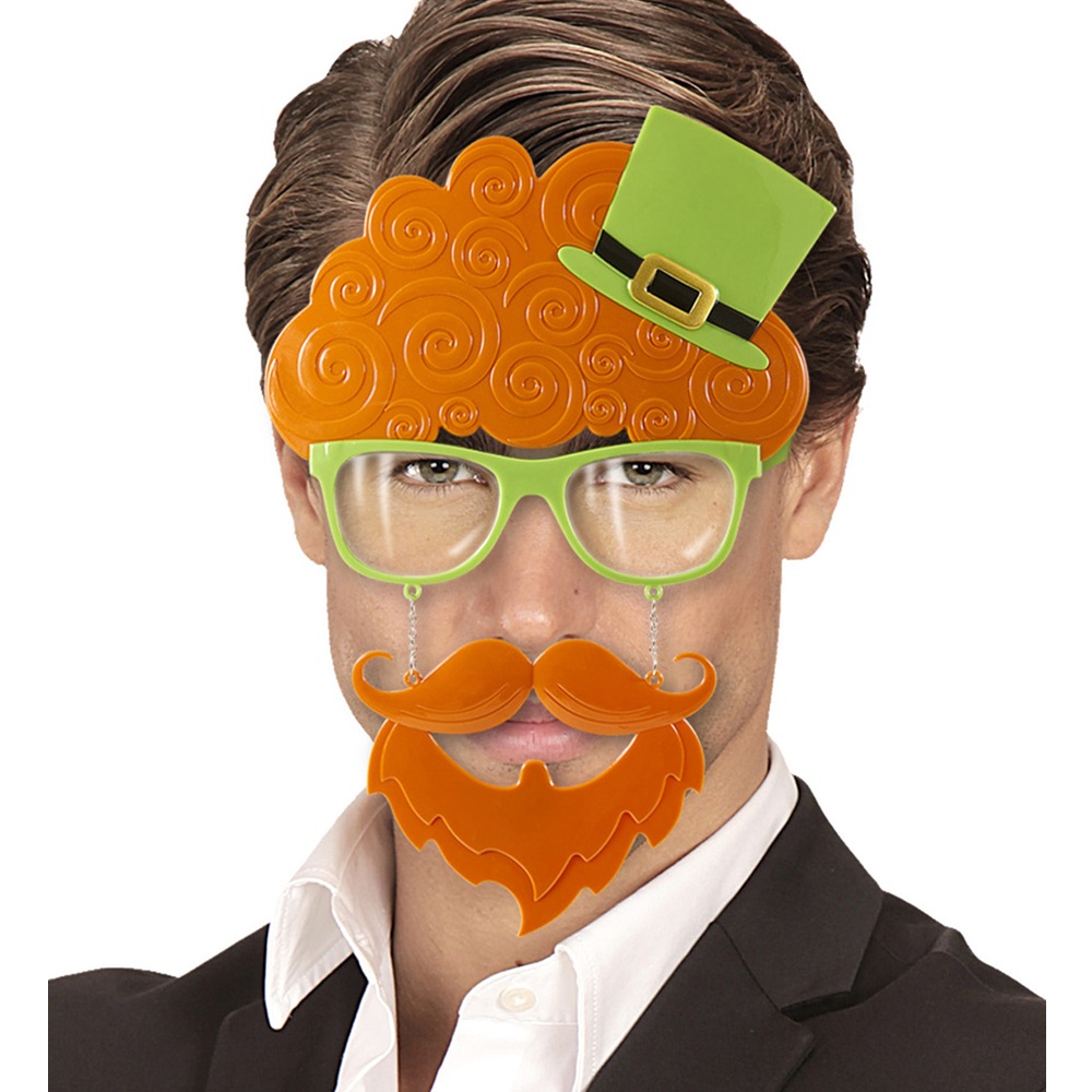 Widmann - St. Patrick's Day Glasses With Moustache & Goatee Beard