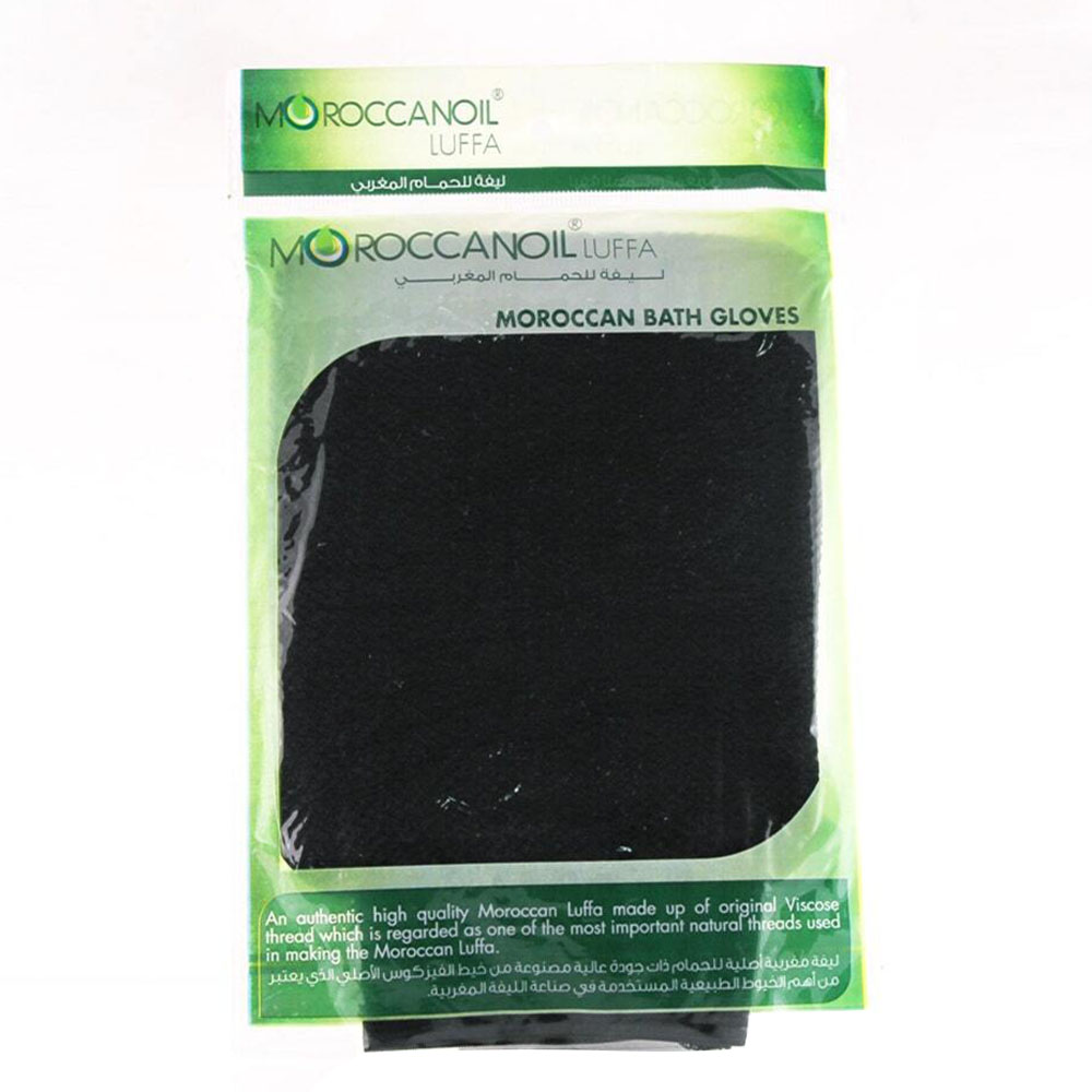 موروكانويل - قفازات حمام اللوف المغربي - أسود