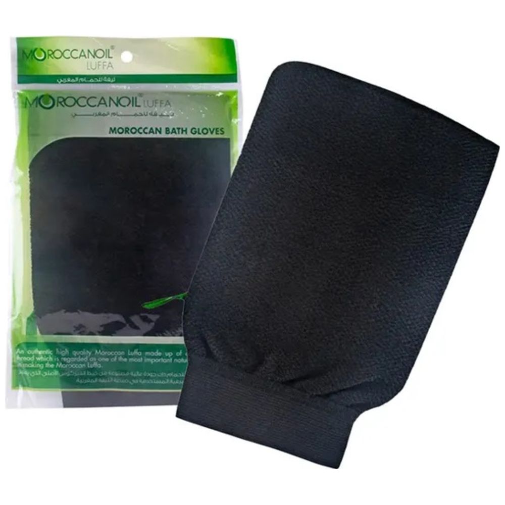 موروكانويل - قفازات حمام اللوف المغربي - أسود