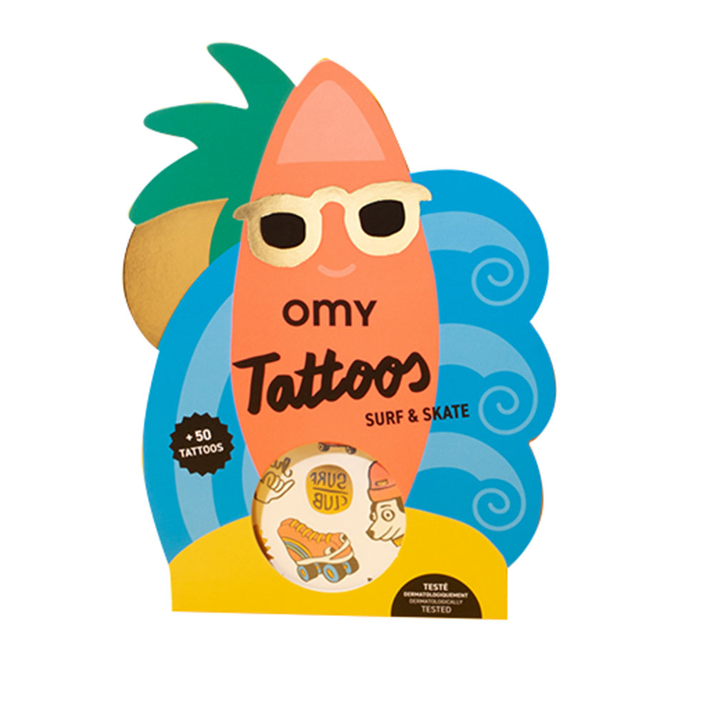 أومي - تاتو مؤقت لركوب الأمواج والتزلج - عدد 50