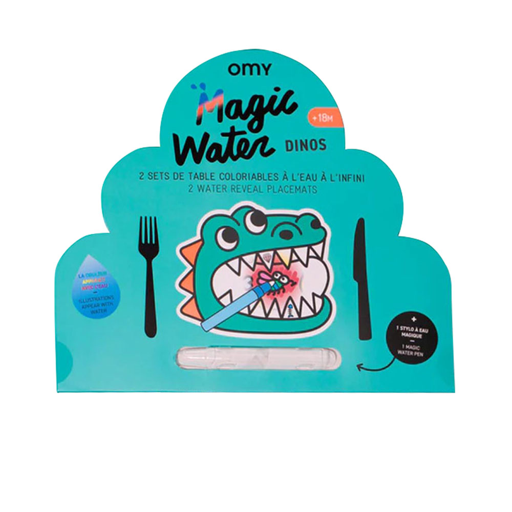 Omy Dino Magic Water Placemats - Green - 2pcs