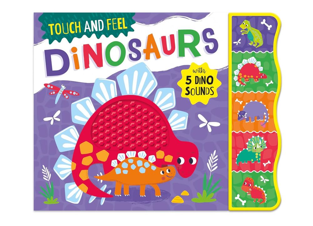 كتاب North Parade Publishing - 5 Button Silicon Sound Book - Dinosaur