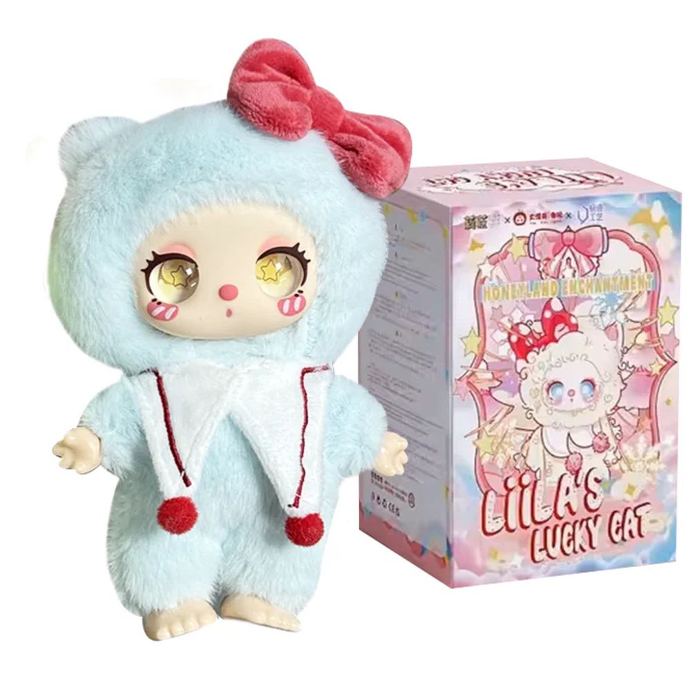 Pop Mart - Labubu Liila's Lucky Cat Plush Toy - 7-10 cm - Style May Vary - 1 Pc