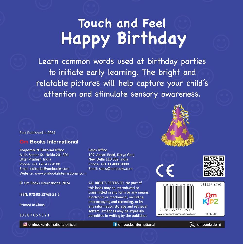 Om Books International - Touch And Feel Happy Birthday