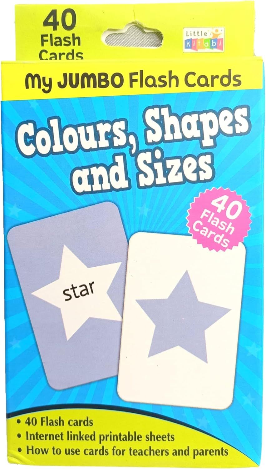 Om Books International - My Jumbo Flash Cards Colours, Shapes And Sizes