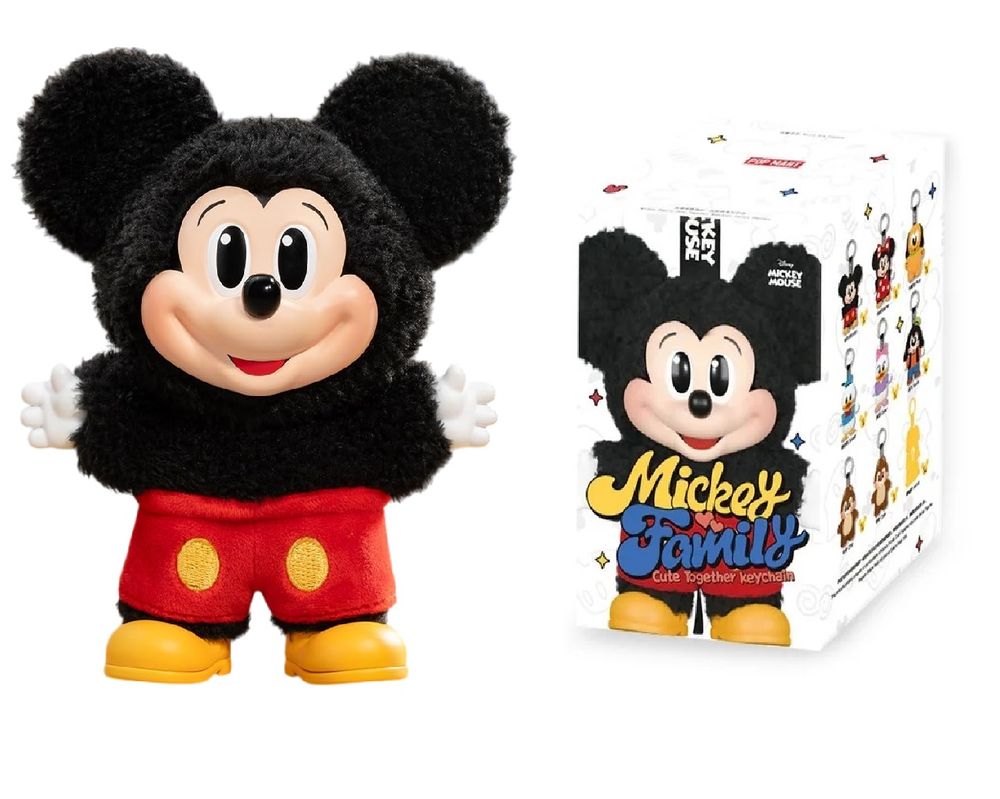 بوب مارت - لابوبو ديزني ميكي فاميلي كوتيدجرز - سلسلة مفاتيح قطيفة - 6 موديلات - قطعة واحدة - قد يختلف الطراز