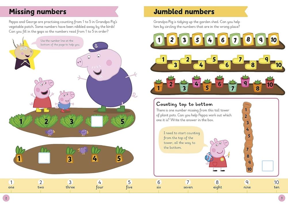 Learn With Peppa Pig: Number Skills - A Wipe-Clean Numbers Book
