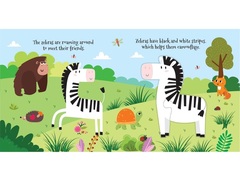 Square Puzzle Board Book Jungle Friends
