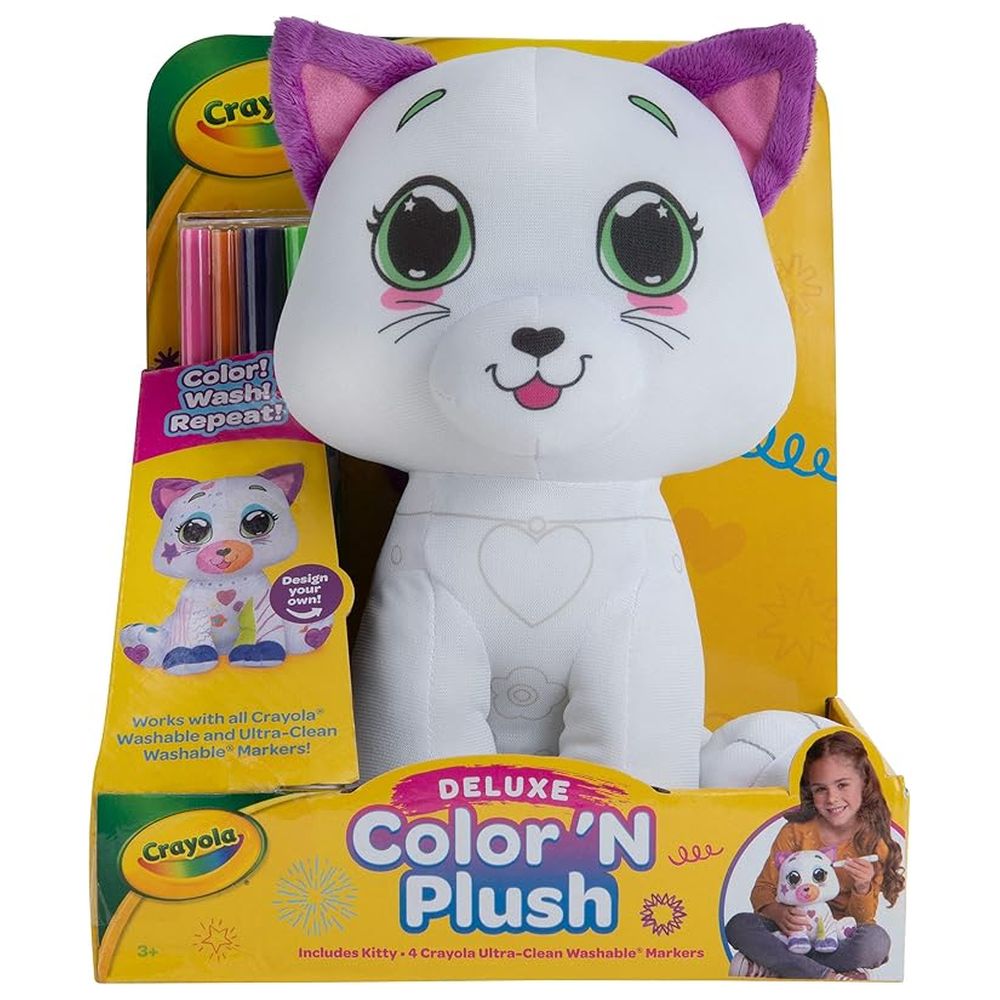 Crayola - Color N Plush Cat - 5 Pcs - 10-Inch