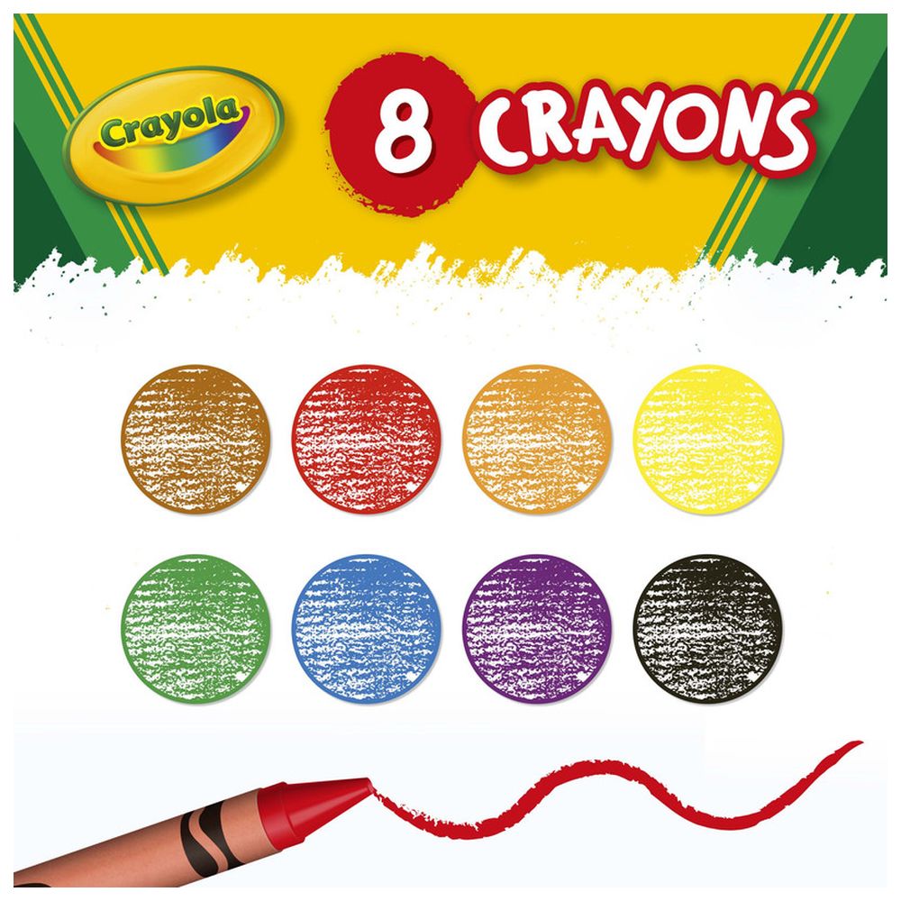 كرايولا - مجموعة أقلام شمع طويلة الأمد - عدد 8