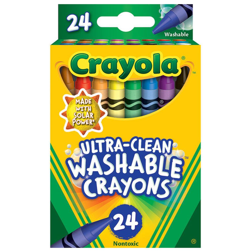 Crayola - Ultra-Clean Washable Crayons - 24 Pcs