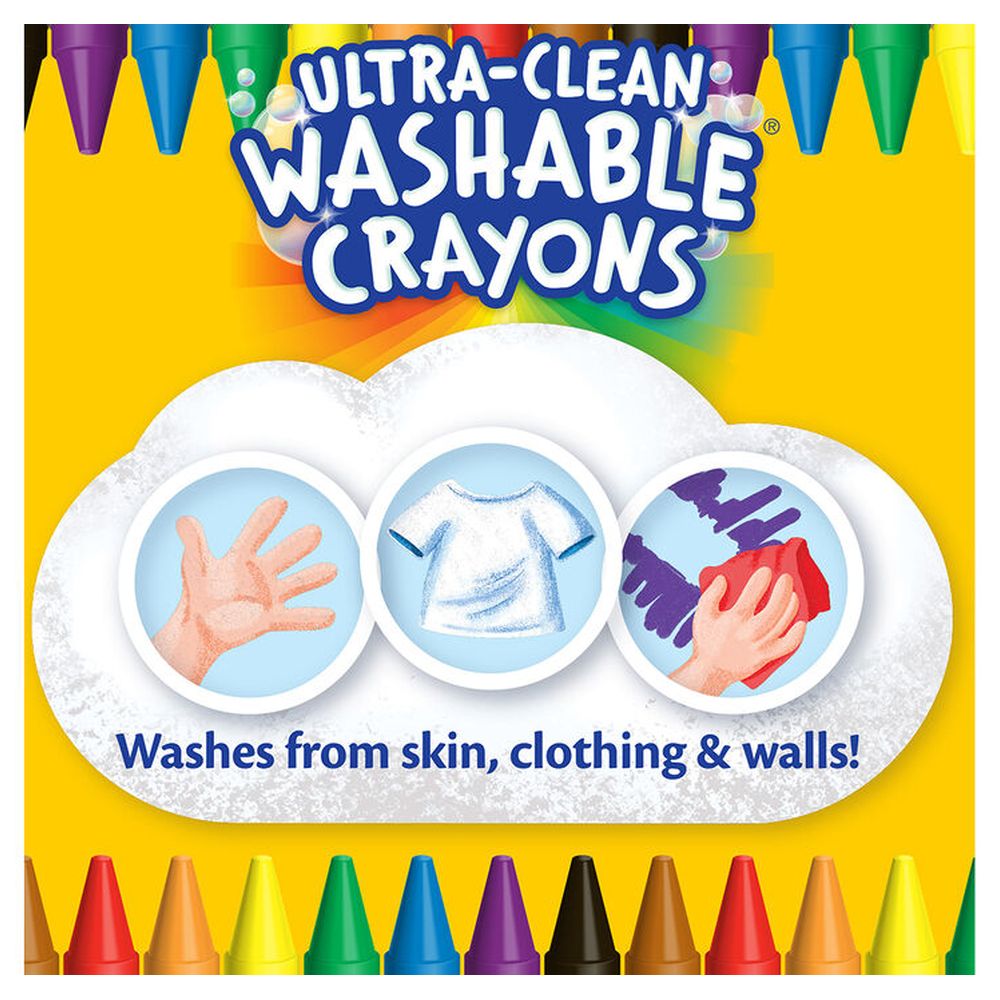 Crayola - Ultra-Clean Washable Crayons - 24 Pcs