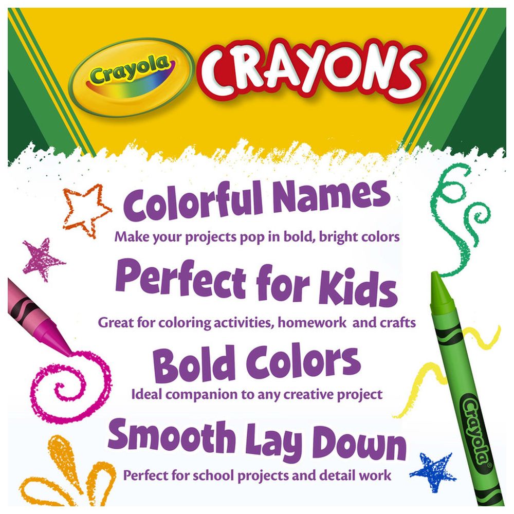 Crayola - Non-Toxic Crayons - 24 Pcs