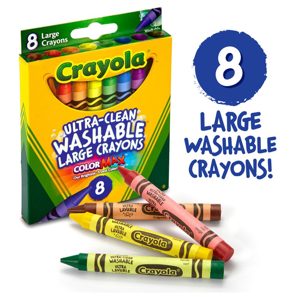 كرايولا - أقلام الشمع القابلة للغسل ألترا كلين - عدد 8