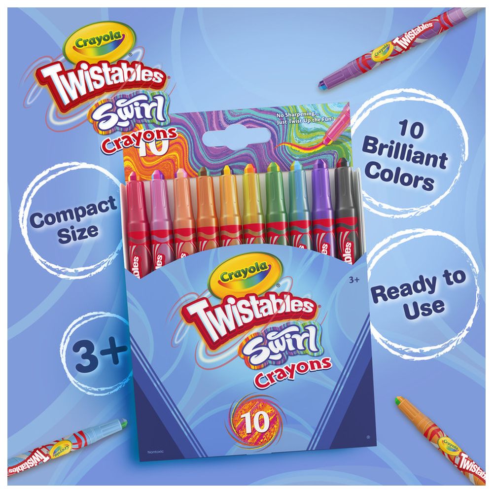 Crayola - Twistable Swirl Crayons - 10 Pcs