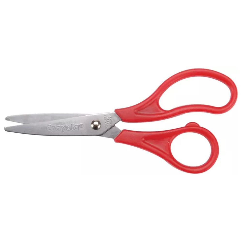 كرايولا - مقص بطرف مدبب - أحمر