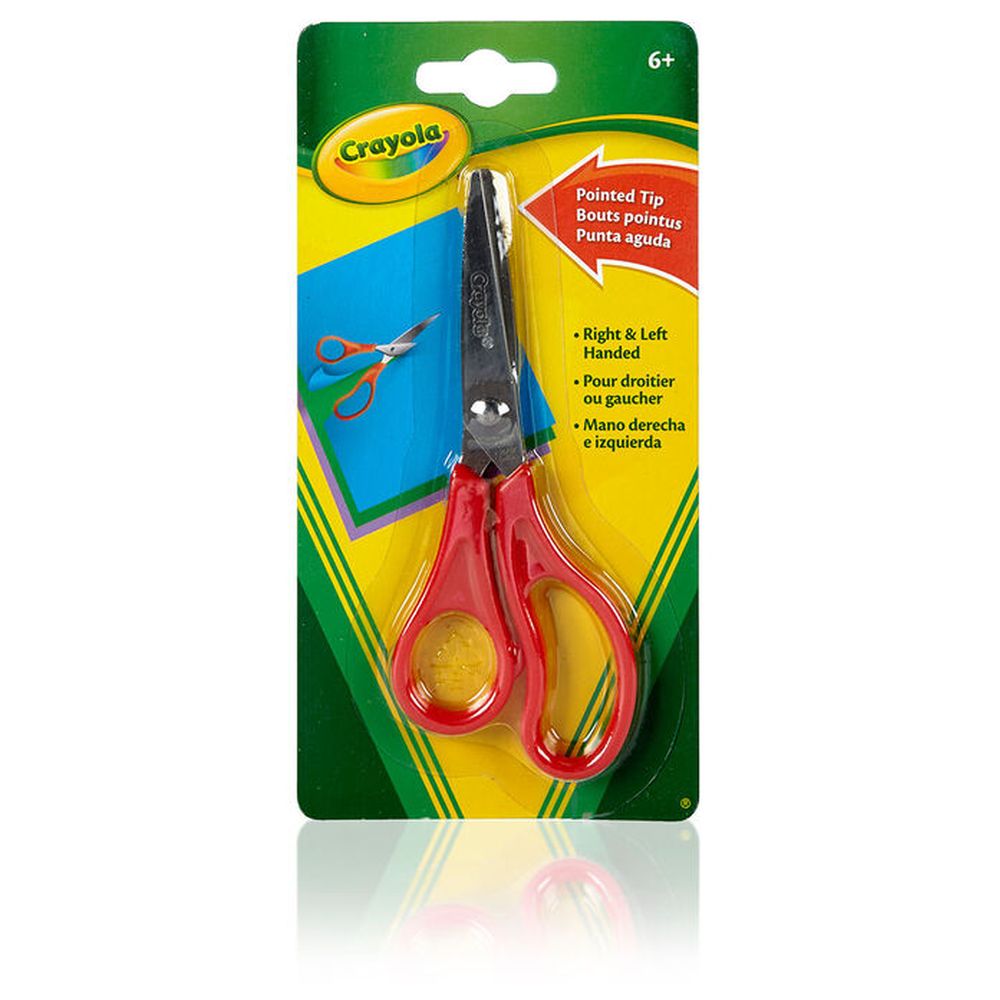 كرايولا - مقص بطرف مدبب - أحمر