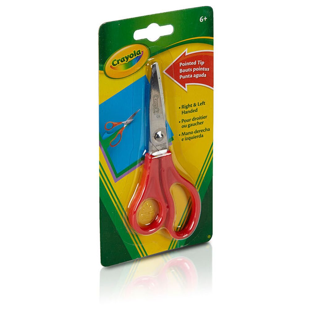 كرايولا - مقص بطرف مدبب - أحمر