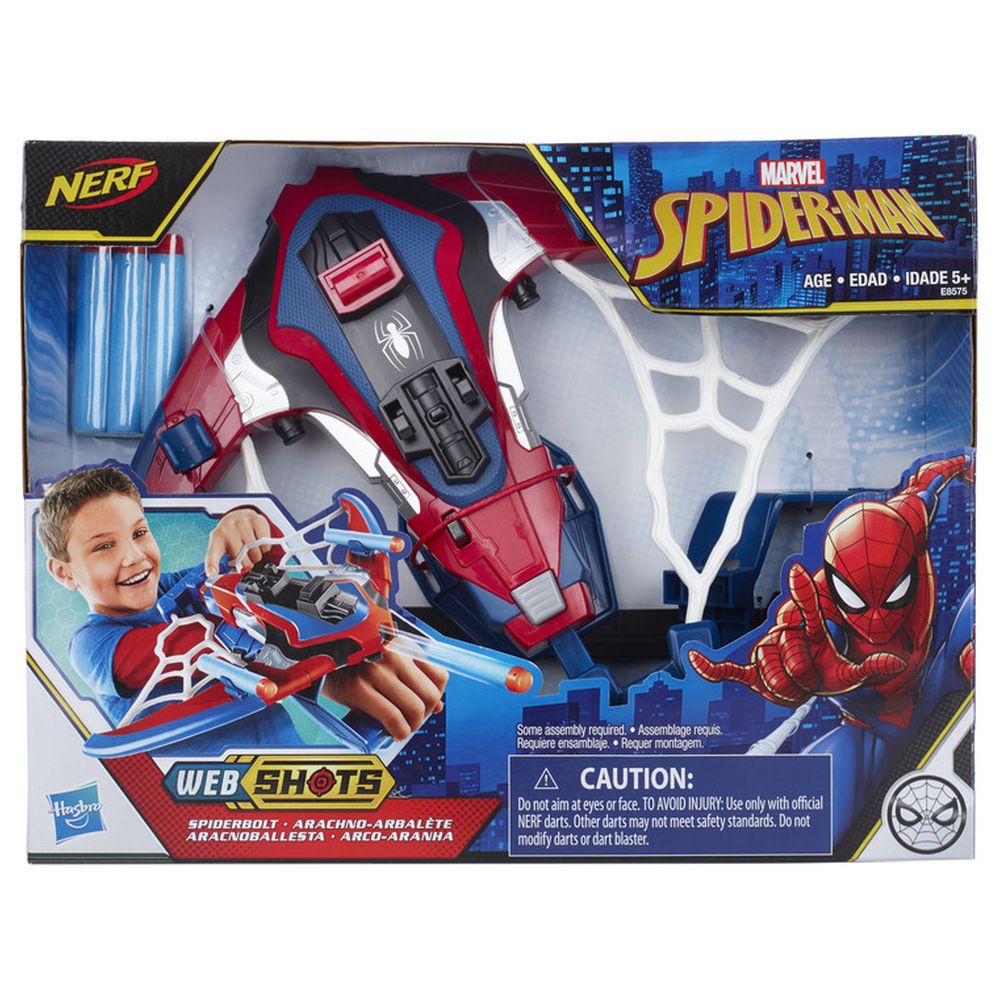 مارفل - لعبة مسدس سبايدر بولت ويب شوتس - 4 قطع