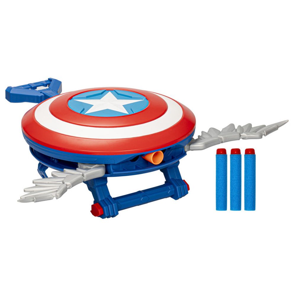 Marvel - Captain America Skyshot Blaster w/ Darts - 4 Pcs