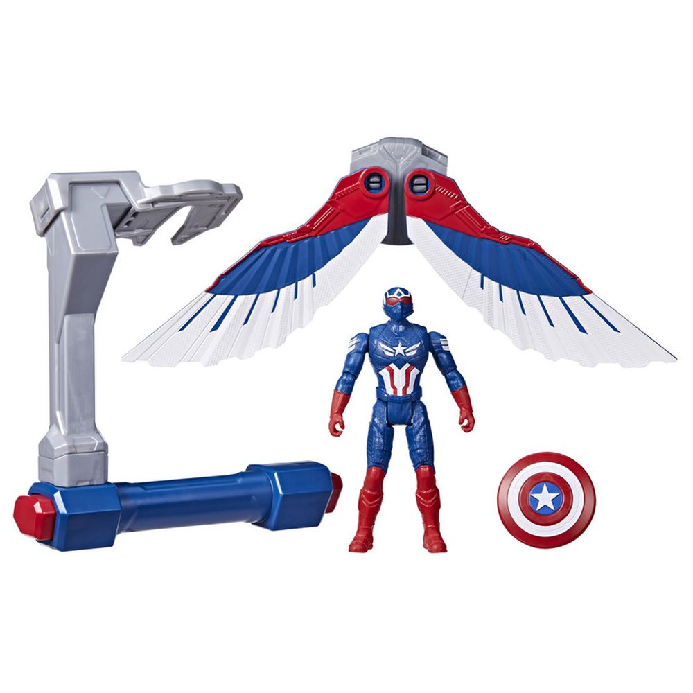 مارفل - مجسم كابتن أمريكا مع ملحقات - 4 قطع