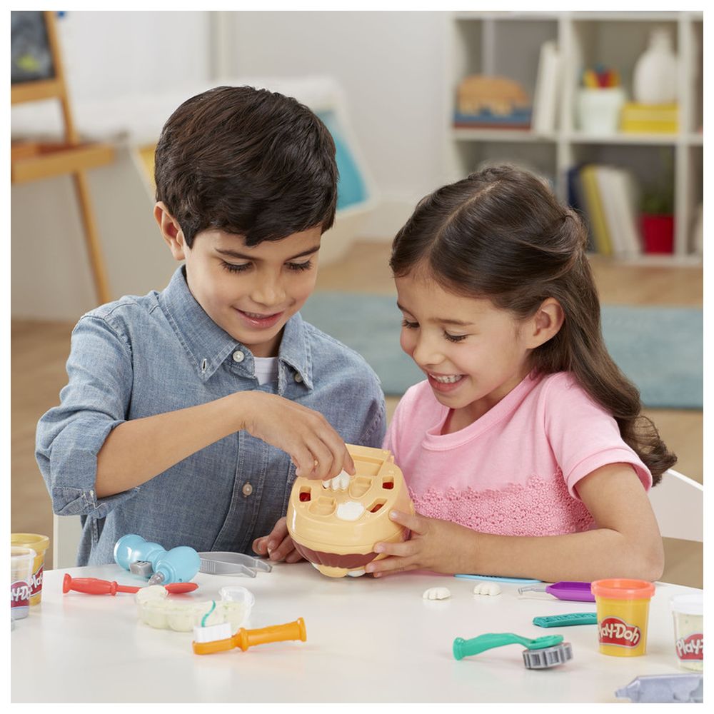 بلاي دوه - مجموعة لعب طبيب الأسنان دريل آند فيل - 16 قطعة